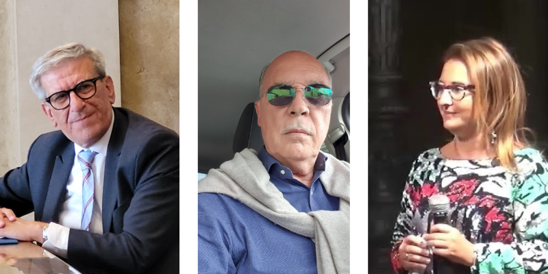 I tre candidati Pecoraro, Puglia, Mandurino