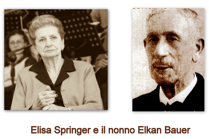 Elisa Springer e il nonno Elkan Bauer