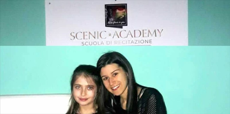 Sofia con la maestra Scorrano
