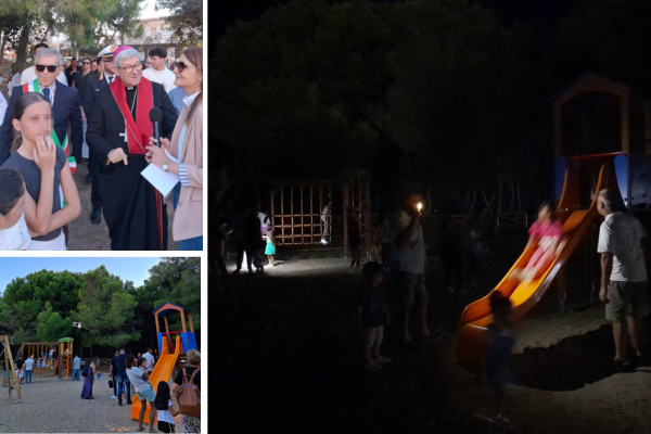 Parco nuovo ma senza illuminazione,  altra inaugurazione di facciata