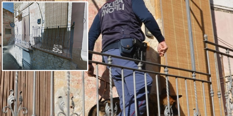 Riconosce la sua casa con il cane antidroga e il poliziotto: "noi siamo puliti!