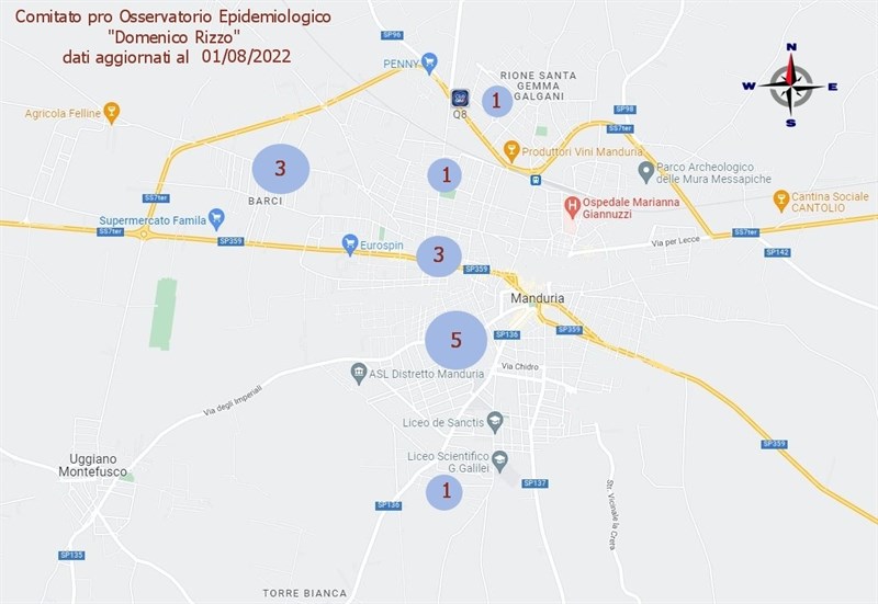 I casi nei quartieri I casi nei quartieri
