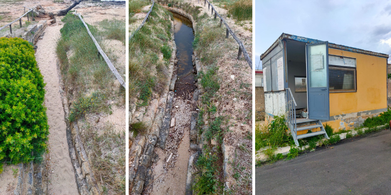 Il canale della Salina e la baracca abbandonata