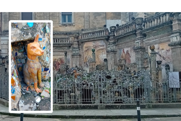 La statua vandalizzata La statua vandalizzata