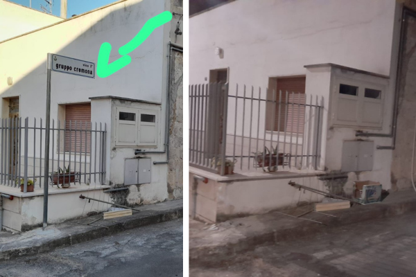 Il furto della targa viaria ripreso dalle telecamere (IL VIDEO)