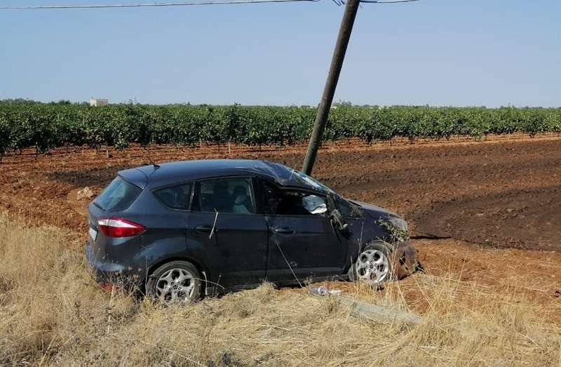 L'auto fuori strada