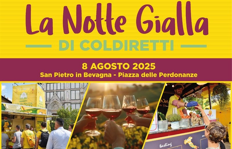 San Pietro in Bevagna si tinge di giallo: arriva “La Notte Gialla” di Coldiretti