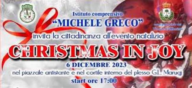 “Christmas in joy", mercatino di Natale all'Istituto Michele Greco
