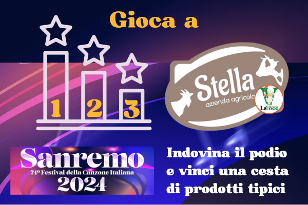 "Un, due, tre, Stella!", indovina chi salirà sul podio di Sanremo e vinci una cesta Stella 