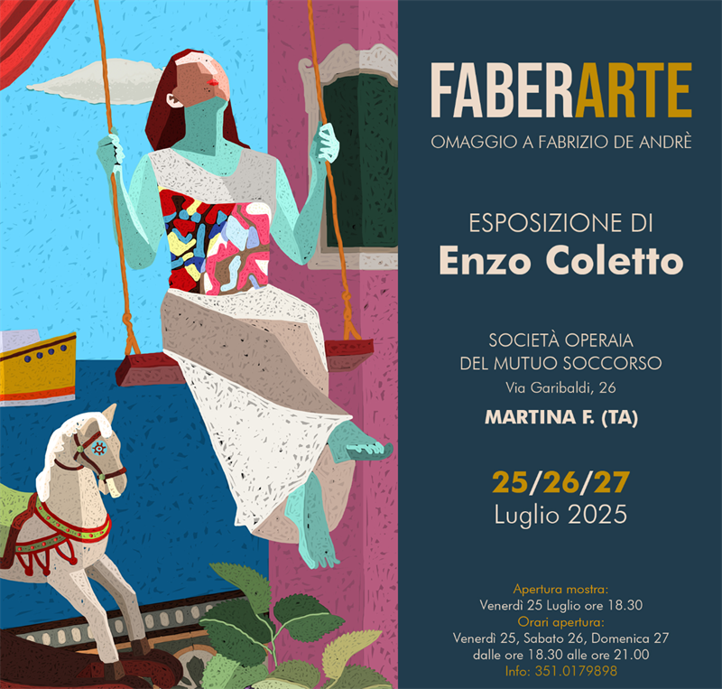 FaberArte, omaggio a De Andrè dell'artista manduriano Enzo Coletto