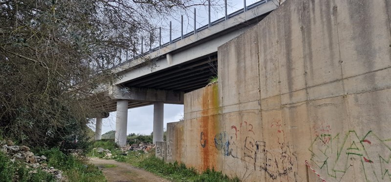 Il cavalcavia della Bradanico Salentina