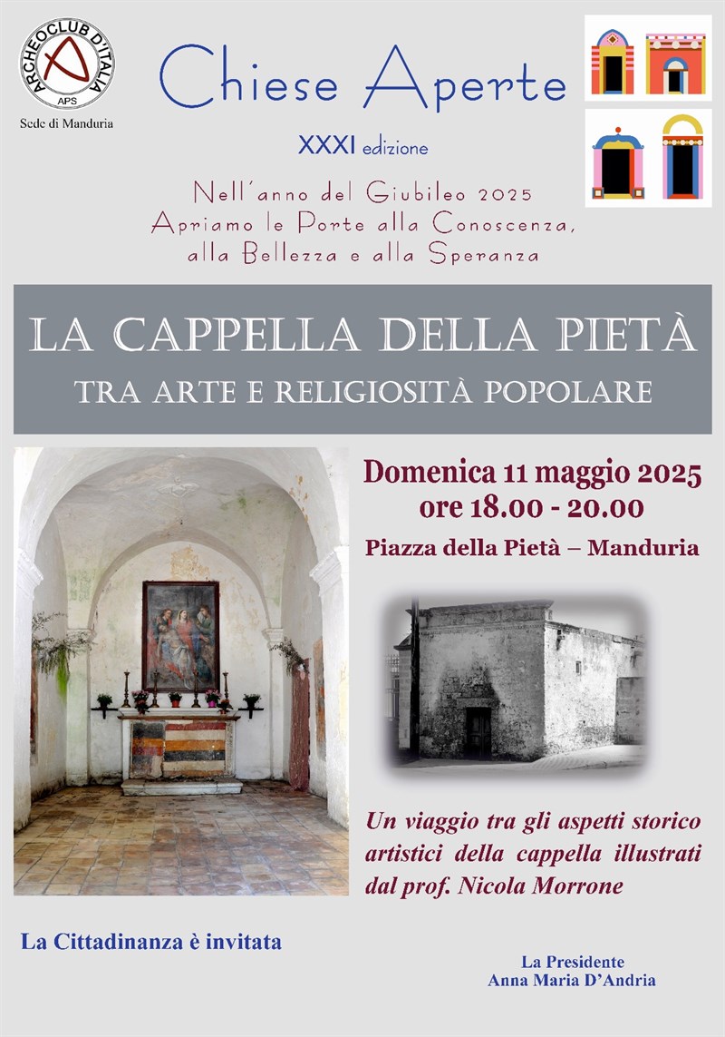 Evento “Chiese aperte” dedicato alla Madonna della Pietà