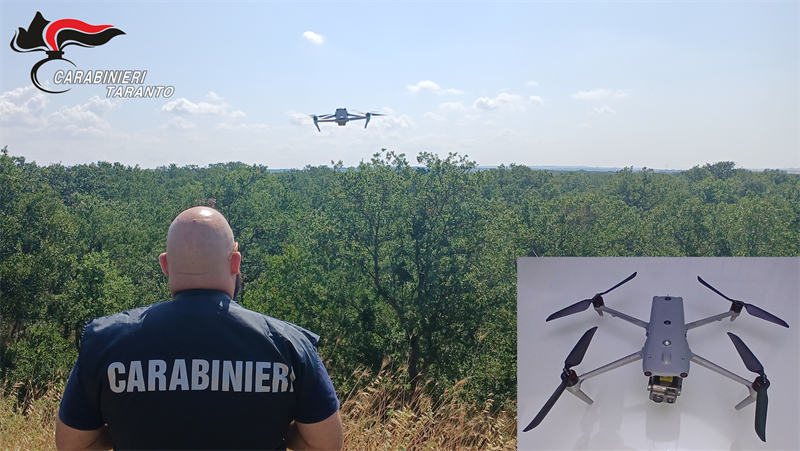 Nucleo forestale carabinieri a caccia di illeciti con il drone