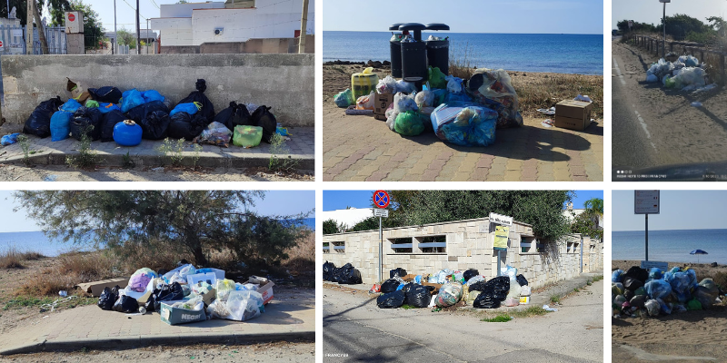 Rifiuti, ci risiamo: le marine manduriane, brutto spettacolo