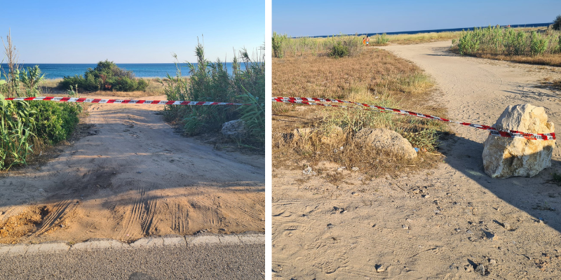 Passo carrabile sulla spiaggia