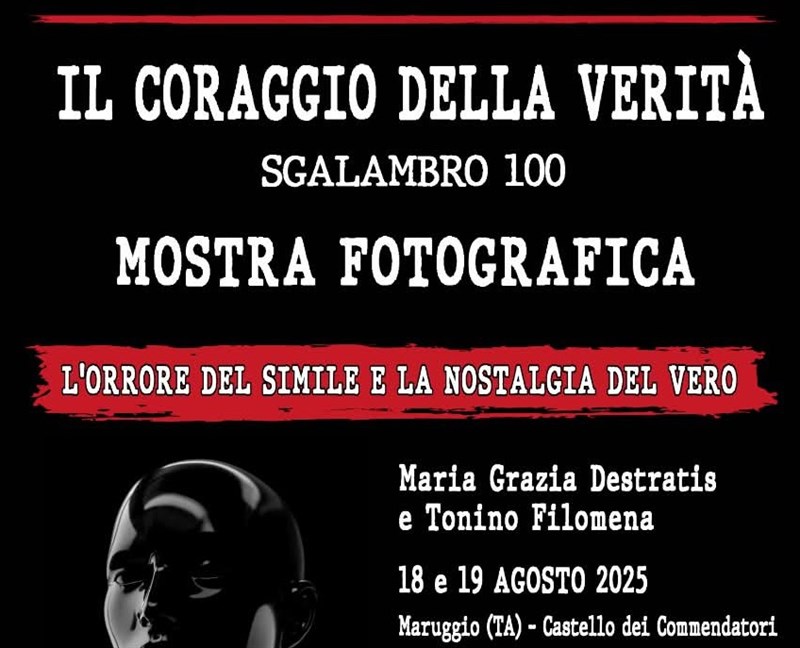 Maruggio ospita la mostra fotografica “Il coraggio della verità – Sgalambro 100”