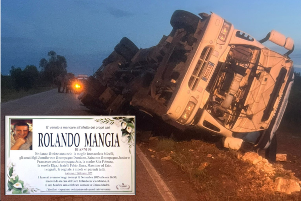 Avetrana si ferma per l’ultimo saluto a Rolando e pensa alla strada maledetta