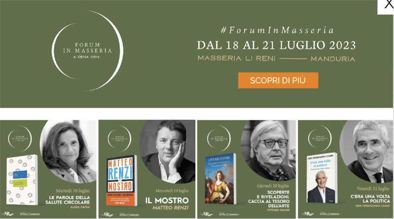 Libri e cene d'autore in casa Vespa: Capua, Renzi, Sgarbi, Casini 