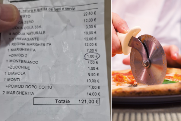 Pizza divisa, conto maggiorato: un euro in più per tagliarla a metà