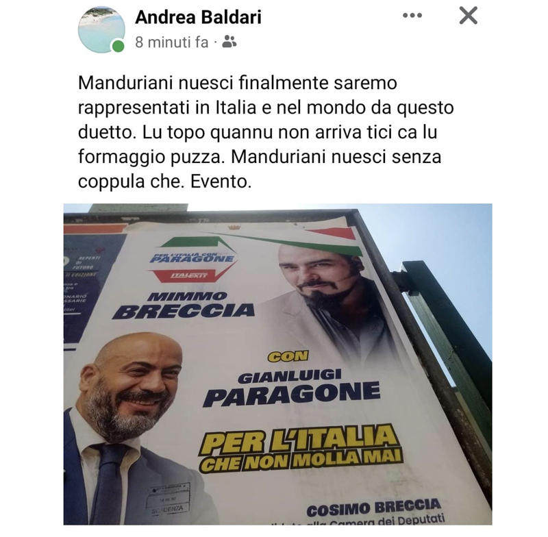 Il post di Baldari