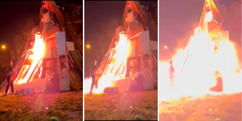 Esplode la pira di San Giuseppe, una decina di feriti, uno grave a Taranto IL VIDEO