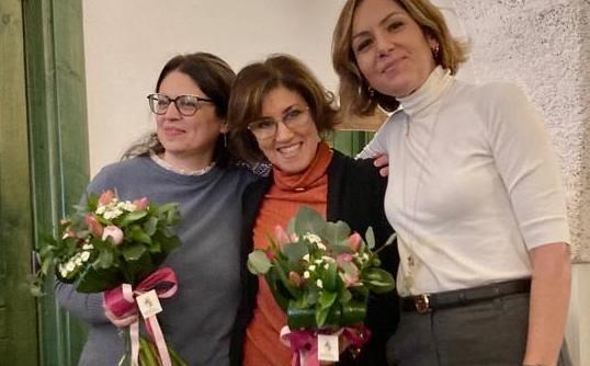 Anna Gennari al centro tra Renata Garofano (a sinistra) e Marianna Cardone Anna Gennari al centro tra Renata Garofano (a sinistra) e Marianna Cardone