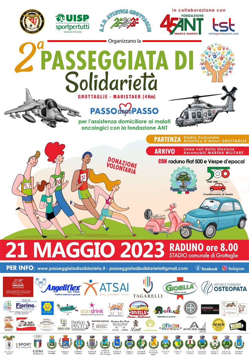 Seconda passeggiata di solidarietà, Manduria partecipa con l'associazione Mimmo Puglia e Terra Nostra 
