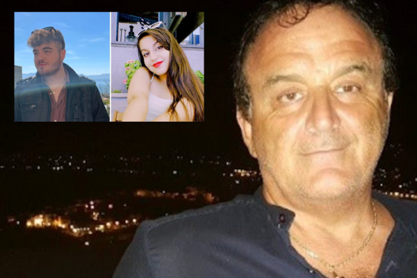 Alfredo Nocerino, nei riquadri il figlio con la fidanzata