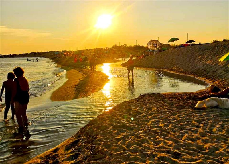 Foce fiume Borraco, marina di Manduria, agosto 2023