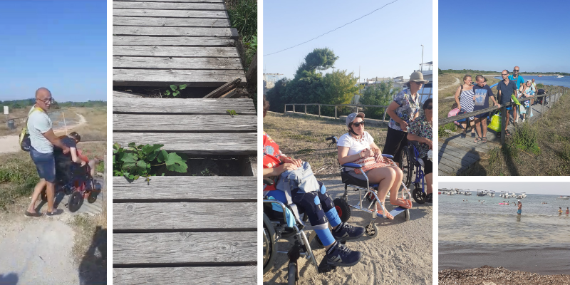 L'arrivo in spiaggia delle persone fragili L'arrivo in spiaggia delle persone fragili