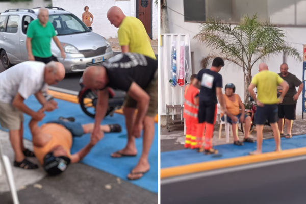 Primo incidente sulla pista ciclabile di San Pietro in Bevagna