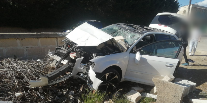 Una delle auto dell'incidente Una delle auto dell'incidente