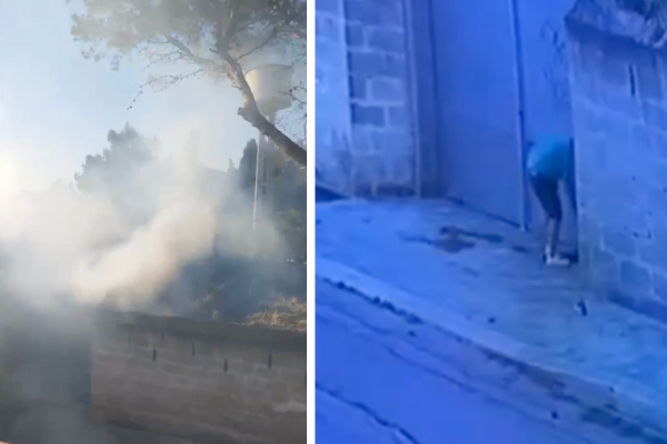 L'incendio e il presunto piromane