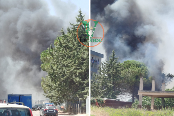 Incendio alla periferia di Manduria, paura per le vicine palazzine di edilizia popolare
