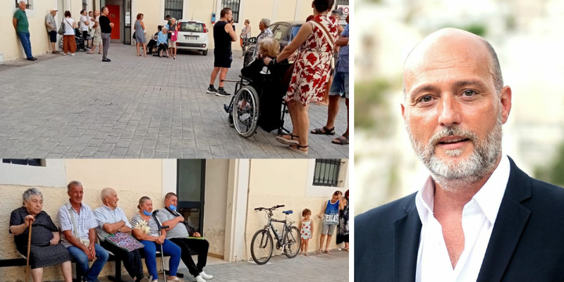 La denuncia di Mario Conca: invalidi in fila per una visita con temperature di 40 gradi