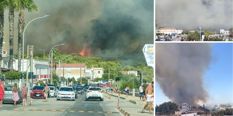 L'incendio a Lama San Vito