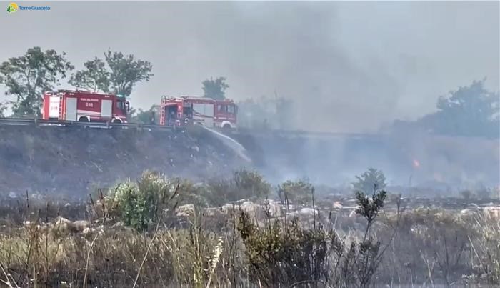 Fiamme a Torre Giaceto