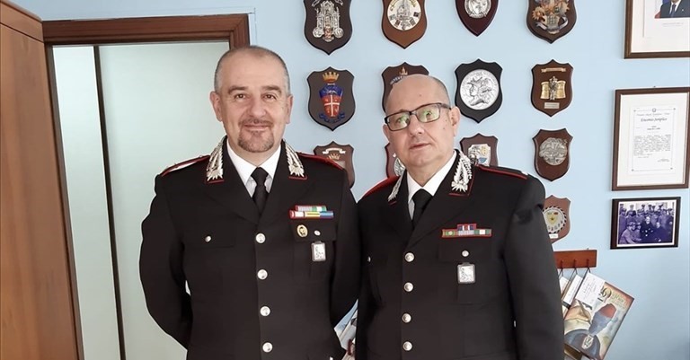 Maggiore Sergio Riccardi, con il sottotenente Francesco Reccia Maggiore Sergio Riccardi, con il sottotenente Francesco Reccia