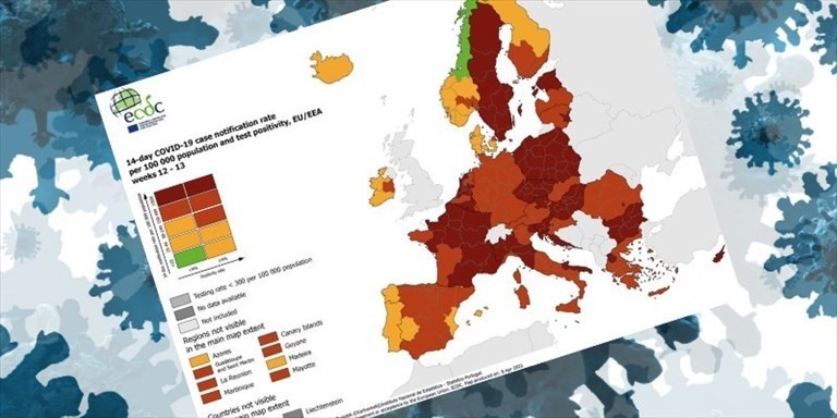 La mappa europea del rischio Covid La mappa europea del rischio Covid