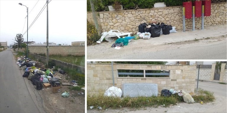 Rifiuti abbandonati nelle marine