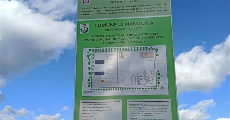 Il cantiere in contrada Marina