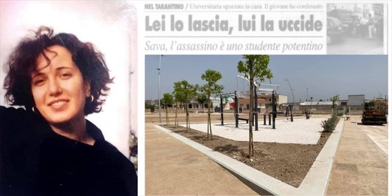 Chiara Summonte, sotto, il parco a lei dedicato