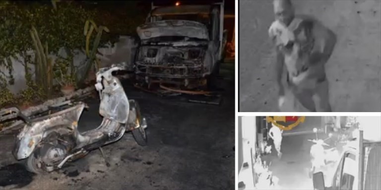 Le immagini degli attentati incendiari Le immagini degli attentati incendiari