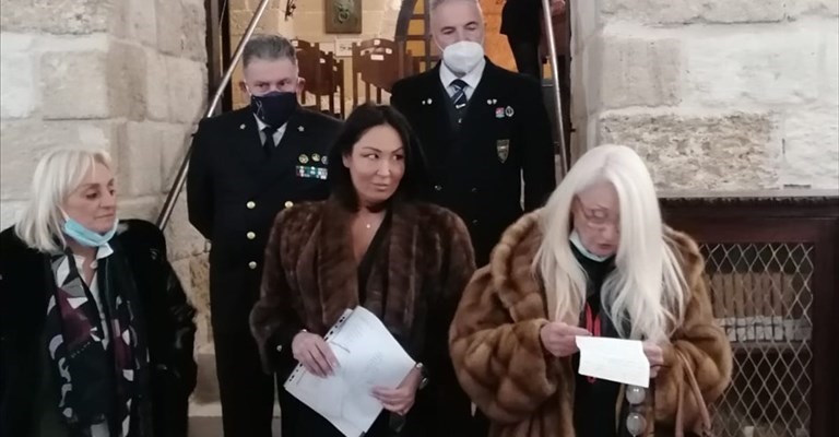 Giusy Leone alla presentazione della mostra Giusy Leone alla presentazione della mostra
