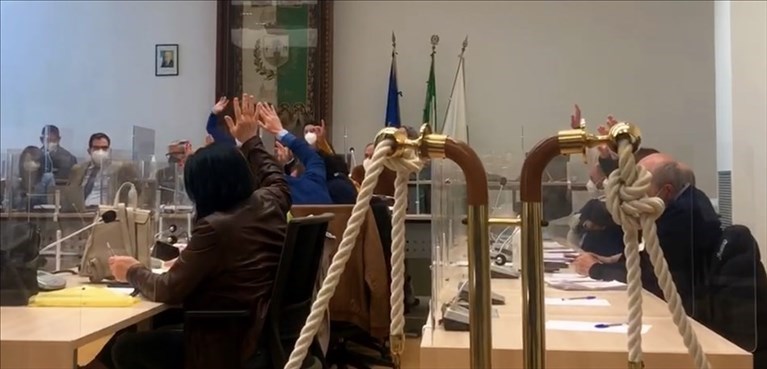 Il voto in aula