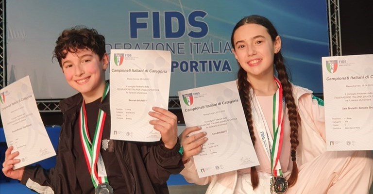 Due argenti e un bronzo ai campionati italiani di categoria di danza sportiva per due baby atleti