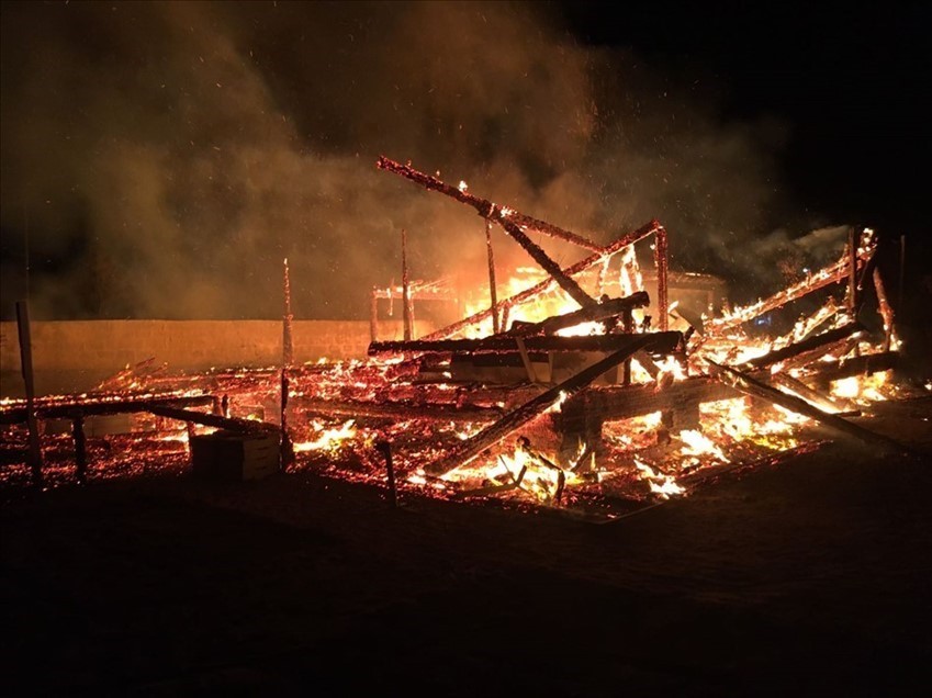 Incendio Spiaggia del Conte, Punta Prosciutto