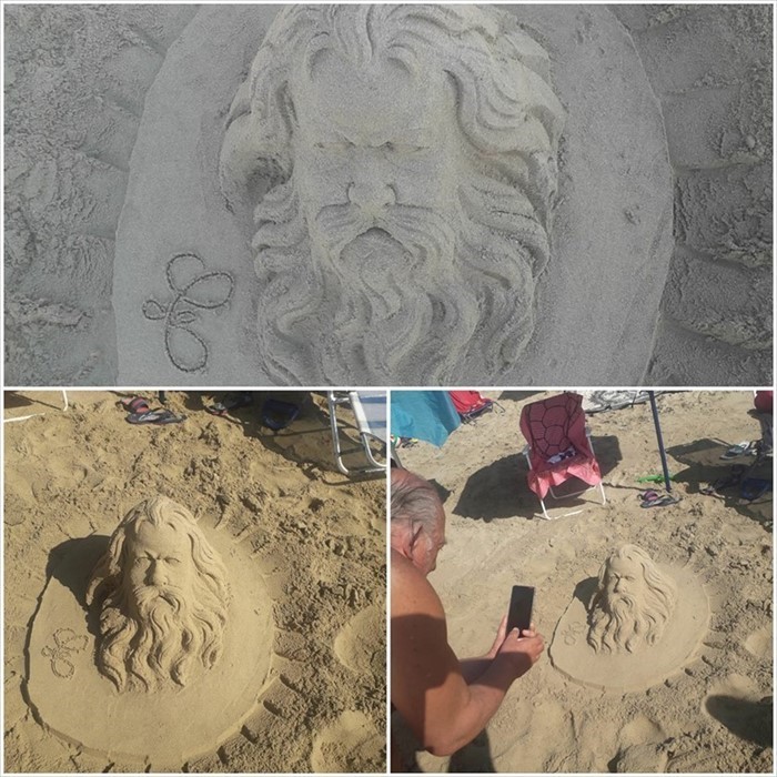 Francesco Testa e le sue sculture sulla sabbia