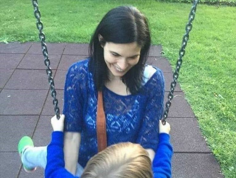 Fabiola Molendini con il figlio Fabiola Molendini con il figlio