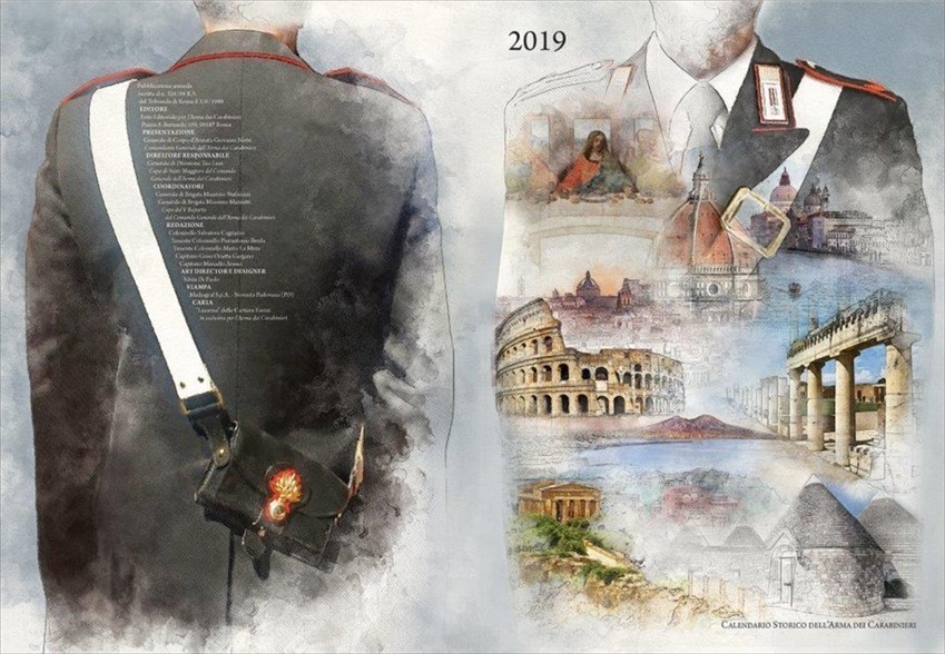 Il calendario dei carabinieri 2019